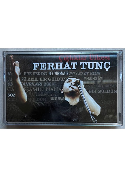 Ferhat Tunç Çığlıklar Ülkesi Kaset (Jelatinli Sıfır Orijinal Dönem Baskı Kaset)