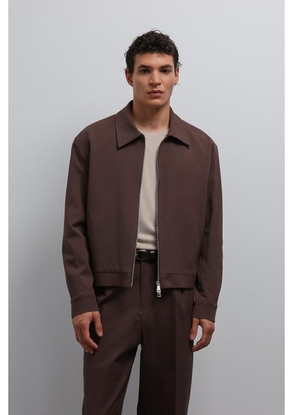 Kahve Fermuarlı Mevsimlik Erkek Mont fiyatları