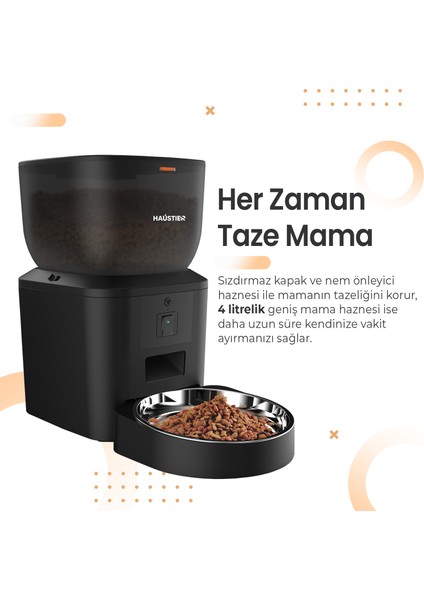 QQ025 Kameralı Akıllı Kedi Köpek Otomatik Mama Kabı, Tuya App-Wifi Uzaktan Kontrol, Sesle Çağırma, 480P Kamera, 4lt Hazne, Metal Kase fırsatları