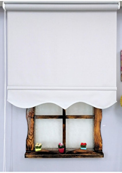 Stor Perde Açık Gri Kalın İthal Mat Kumaş Etek Dilimli 90 x 200 cm