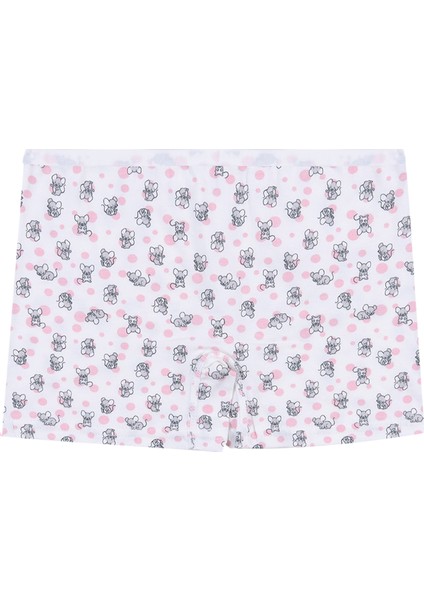 Kız Çocuk Pamuklu 6'lı Baskılı Boxer modelleri