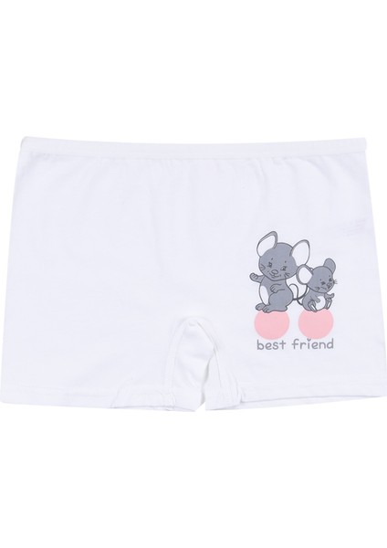 Kız Çocuk Pamuklu 6'lı Baskılı Boxer fırsatları