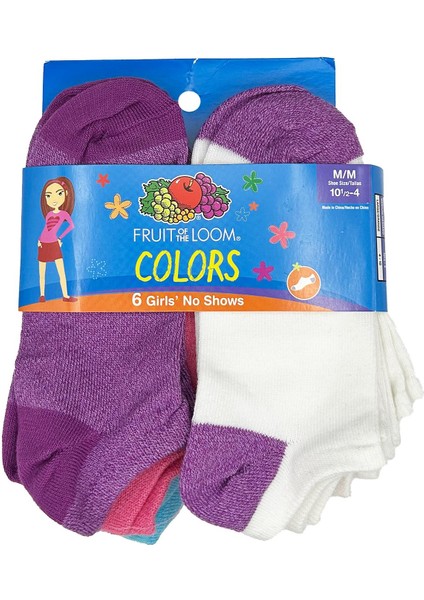 Colors Girls No Shows Çorap 6lı Paket (M)