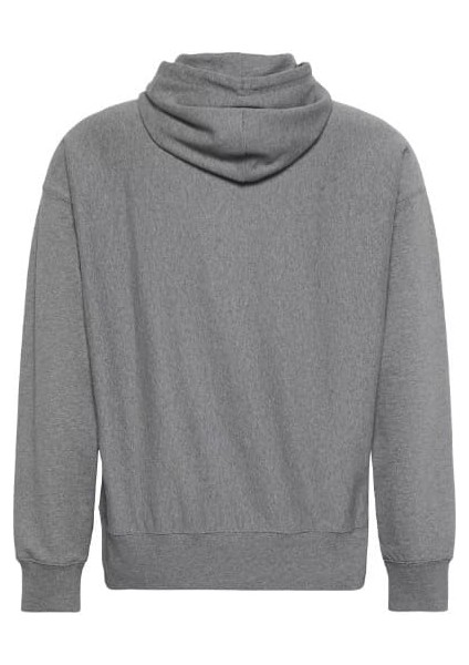 Erkek Rahat Kalıp Kapüşonlu Sweatshirt - Gri Melanj fiyatları