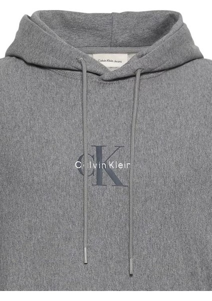 Erkek Rahat Kalıp Kapüşonlu Sweatshirt - Gri Melanj modelleri
