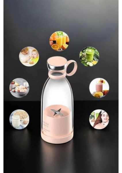 Zengezur El Blender Taşınabilir Meyve Blender Şarj Edilebilir Taşınabilir Blender Elektrikli indirimleri