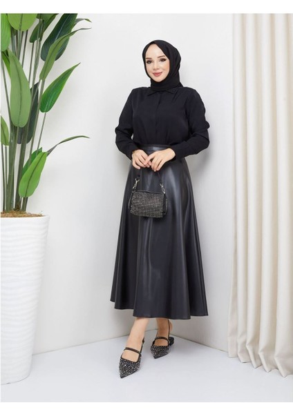 Mevlana Model Deri Etek Siyah fiyatları