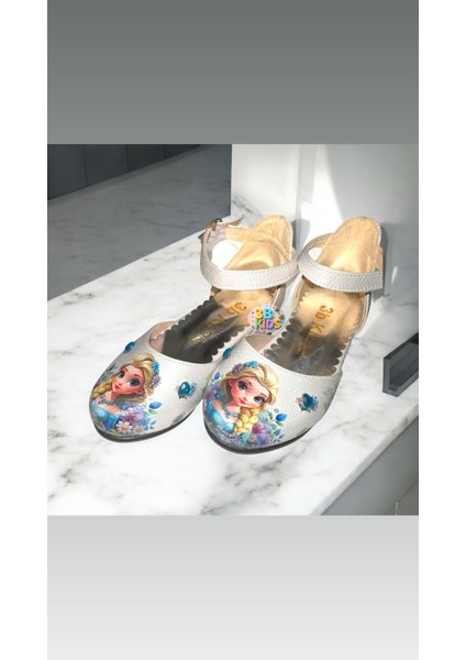 Karlar Ülkesi Peruklu Elsa Elbise Kostüm Takımı - Elsa Tasarım Topuklu Ayakkabı