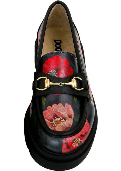 Kadın Vegan Deri Siyah Loafer - Poppy Tasarım indirimleri