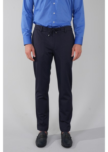 Erkek Fermuarlı Jagger Spor Lacivert Pantolon PNS25K25203_D39