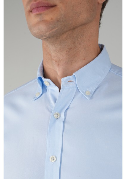 Erkek Uzun Kollu Regular Fit Açık Mavi Gömlek GMOKS252100_33 modelleri