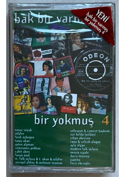 Bak Bir Varmış Bir Yokmuş 4 Kaset (Jelatinli Sıfır Orijinal Dönem Baskı Kaset)