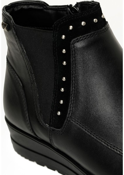 105655.Z5PR Siyah Kadın Dolgu Topuk Bot