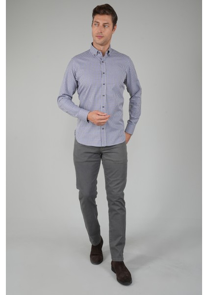 Uzun Kollu Kahve Kareli Regular Fit Erkek Gömlek GMEKS252096_E11 indirimleri