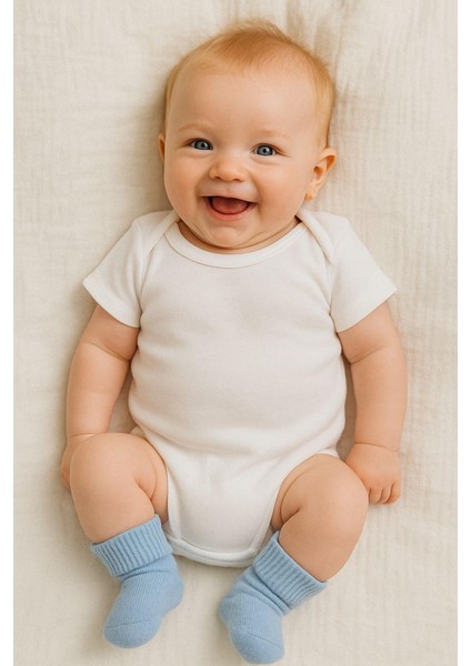 Organik Pamuk Unisex 5'li Kutulu Premium Yeni Doğan Bebek Çorabı fiyatları