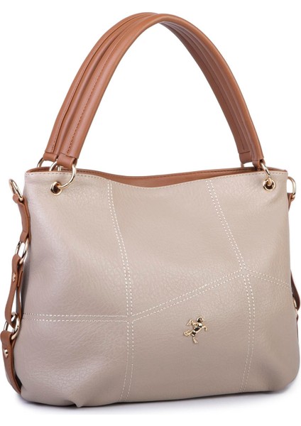 Kadın Salaş Omuz Çantası Kum Taba Victoria