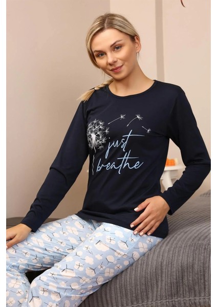 Kadın Penye Uzun Kol Pijama Takım Laciver indirimleri