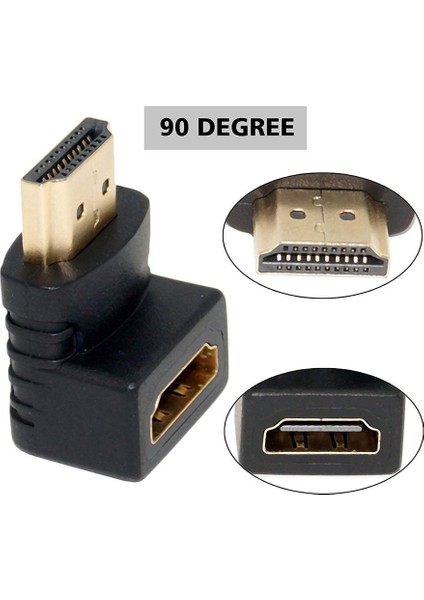 90 Köşe Dirsek Erkek-Dişi HDMI Çevirici fiyatları