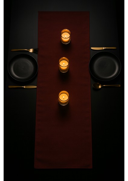 Bordo Şık Masa Runnerı 50X150 cm – Modern ve Zarif Masa Örtüsü Runner fırsatları