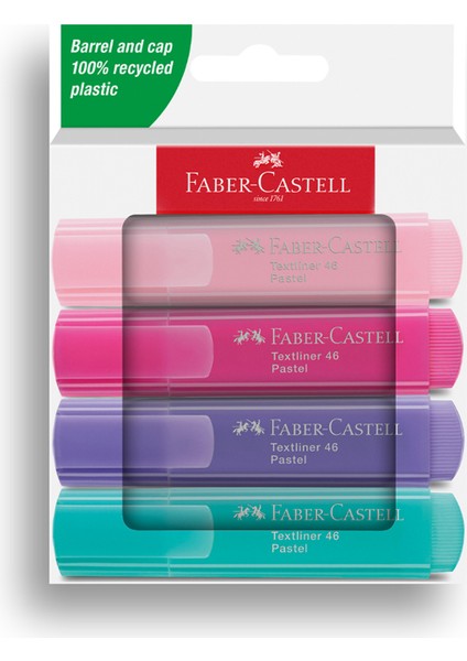 Fosforlu Kalem Seti, 4’lü, Pastel Renkler, Su Bazlı Mürekkep, Dayanıklı ve Uzun Ömürlü