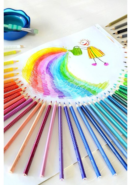 Grip Boya Kalemi Tin 48'li, Ergonomik Gövde, Metal Kutulu