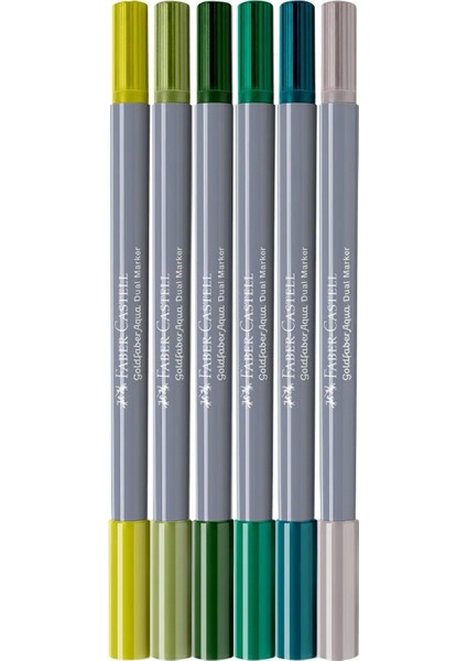 Goldfaber Aqua Çift Uçlu Markör Kaligrafi 6’lı Set – Su Bazlı, Çevre Dostu, Sanatsal Kalemler modelleri