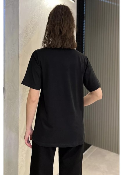 Bisiklet Yaka Taş Işlemeli Baskılı Kadın Tişört P-00016724 modelleri