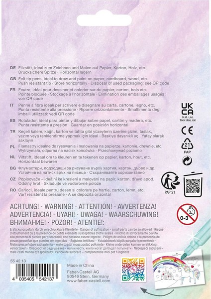 -Castell Unicorn Keçeli Kalem Seti 13'lü 10 Canlı Renk ve 3 Parıltılı Kalem ile fiyatları