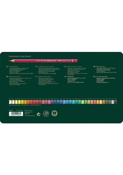Polychromos 36 Renk Boya Kalemi, Örtücü ve Parlak Renkler, Yüksek Pigmentli, Metal Kutulu fırsatları