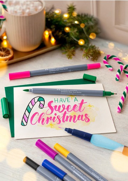 Goldfaber Aqua 6’lı Çift Uçlu Graffiti Markör Seti, Su Bazlı, Fırça ve Fineliner Uçlu fırsatları