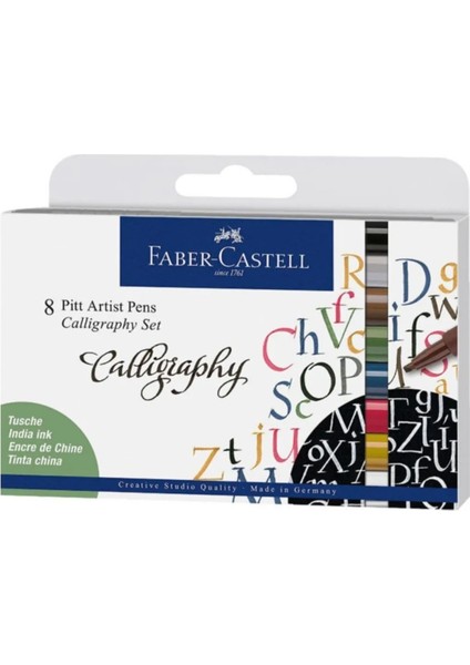 Pitt Artist Pen Kaligrafi Seti 8'li,Profesyonel Kaligrafi ve El Yazısı İçin Özel Tasarım