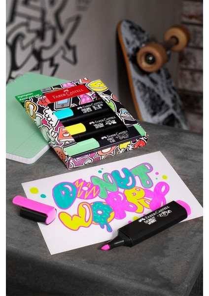 Fosforlu Kalem Seti 4’lü, Şeffaf Gövde, 7 Farklı Renk, Yeniden Doldurulabilir fırsatları