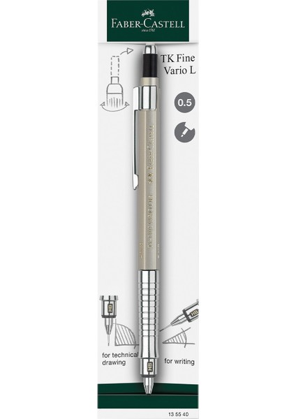 TK Fine Vario Lüx Versatil Kalem, 0.5 mm, Champagne Gold, Ayarlanabilir Uç, Ergonomik Tasarım