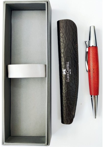 E-Motion Tükenmez Kalem, Krom/Ahşap Gövde, Mekanizmalı, Kahverengi, B Uç fırsatları