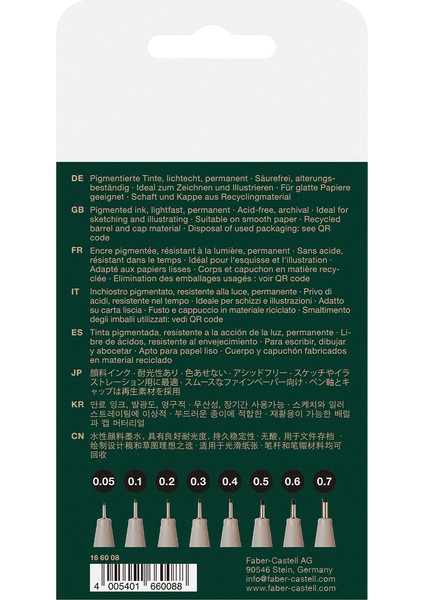 Ecco Pigment Set 8'li 0.05 0.1 0.2 0.3 0.4 0.5 0.6 07 Uç Ergonomik Tutuş Su Geçirmez Mürekkep fiyatları