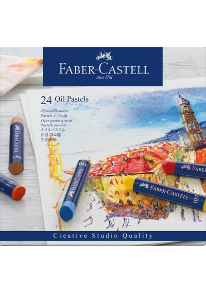 Goldfaber 24 Renk Yağlı Pastel Boya Seti Yüksek Kalite ve Dayanıklılık