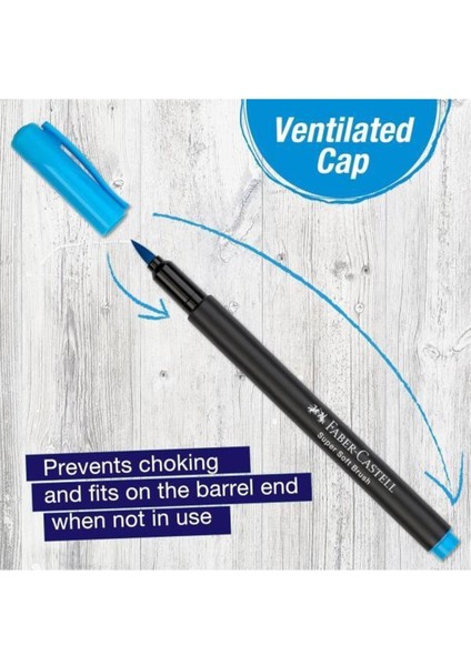 Black Edition Keçeli Kalem Fırça Uç 10’lu, Parlak Renkler, Yazım ve Boyama İçin Uygun, Yumuşak