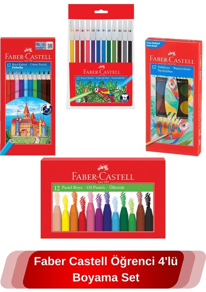Öğrenci 4'lü Boyama Seti – 12 Renkli Boyalarla Yaratıcılığınızı Keşfedin
