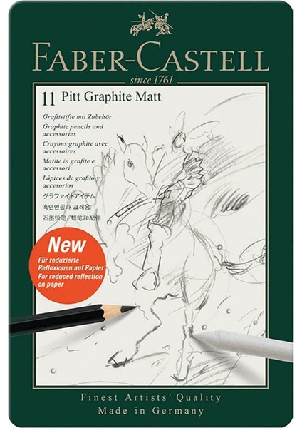 Pitt Matt Dereceli Kalem Seti,11 Parça,Ultra Mat Siyah Ton,14B Kalem,Geçiş Kalemi,Kalemtıraş,Silgi fiyatları