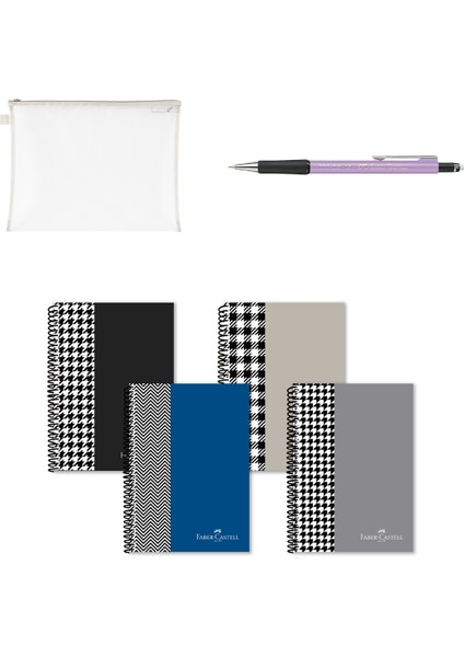 Grip 1347 Uçlu Kalem, A4 Defter ve A4 Dosya Hediye Seti