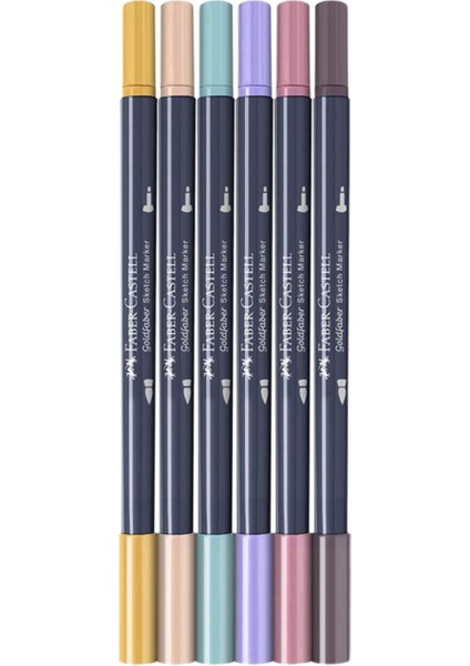Goldfaber Sketch Marker Fashion 6'lı Set,Çift Fineliner Uçlu fiyatları