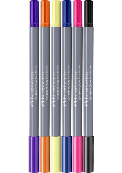 Goldfaber Aqua 6’lı Çift Uçlu Marker Seti,Fantasy Renkleri,Su Bazlı, Fırça ve Fineliner Uçlu fiyatları