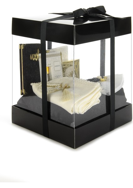 Özel Pvc Kutu Çeyizlik Hediyelik Ibadet Seti Siyah