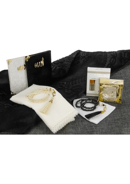 Özel Pvc Kutu Çeyizlik Hediyelik Ibadet Seti Siyah fırsatları