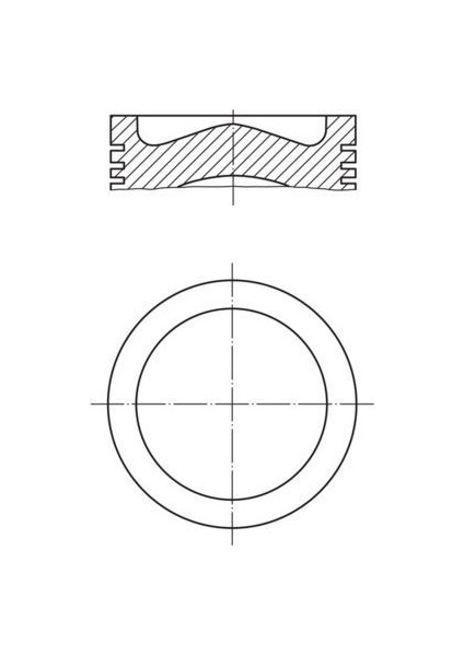 039PI00125002 - Motor Piston Segman 0.50 P207-P208-P2008-P206 T3E -Ds3-C3 Iıı-Fıesta 1.4hdı 8V DV4C/EURO5 73.7mm 87-838407-02