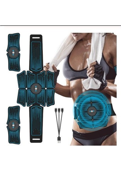 Ems Akıllı Karın Kası Yaması Karın Kası Fitness Aleti Ev Karın Kası Antrenman Aleti Karın Kası Fitness Aleti (Yurt Dışından)