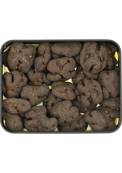 Şeker İlavesiz, Glütensiz, Vegan Cevizli Bitter Çikolata - Küçük Kare Metal Kutu, 150 gr fiyatları