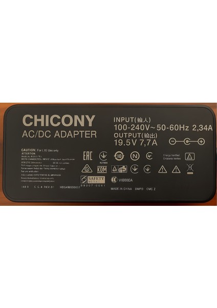19.5V 7.7A 150W Chicony A14-150P1A Şarj Adaptörü
