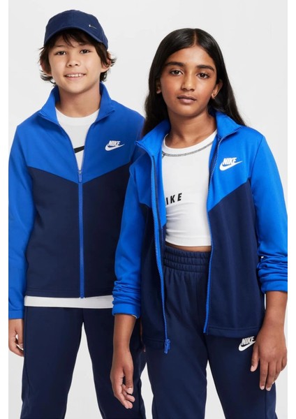 Sportswear Kid's Tracksuit Poly Unisex Çocuk Eşofman Takımı Mavi modelleri