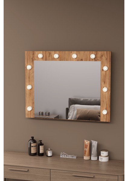 DF06101 Raflı Dekoratif Kulis Işıklı Duvar Aynası Makyaj Aynası fiyatları